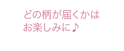 どの柄が届くかはお楽しみに♪